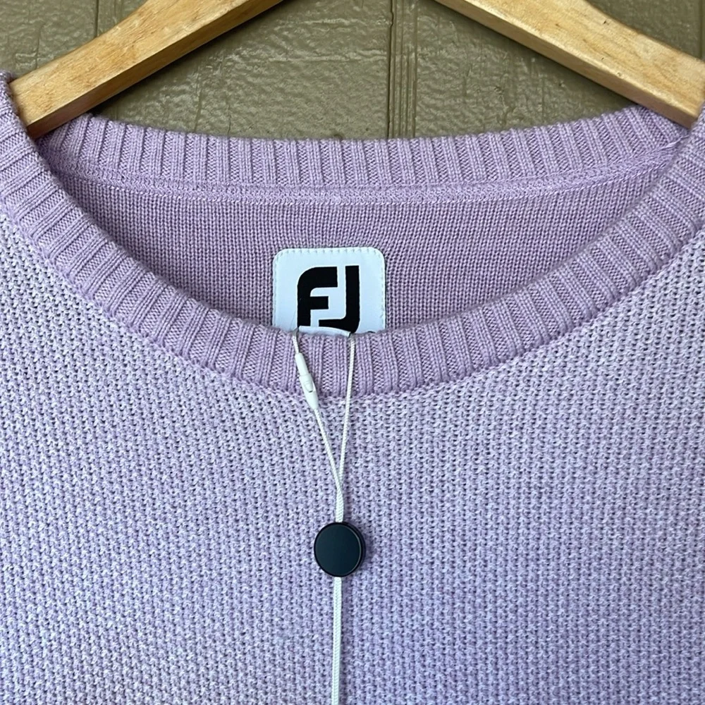 FootJoy crewneck sweater in purple cloud - Picture 4 of 12